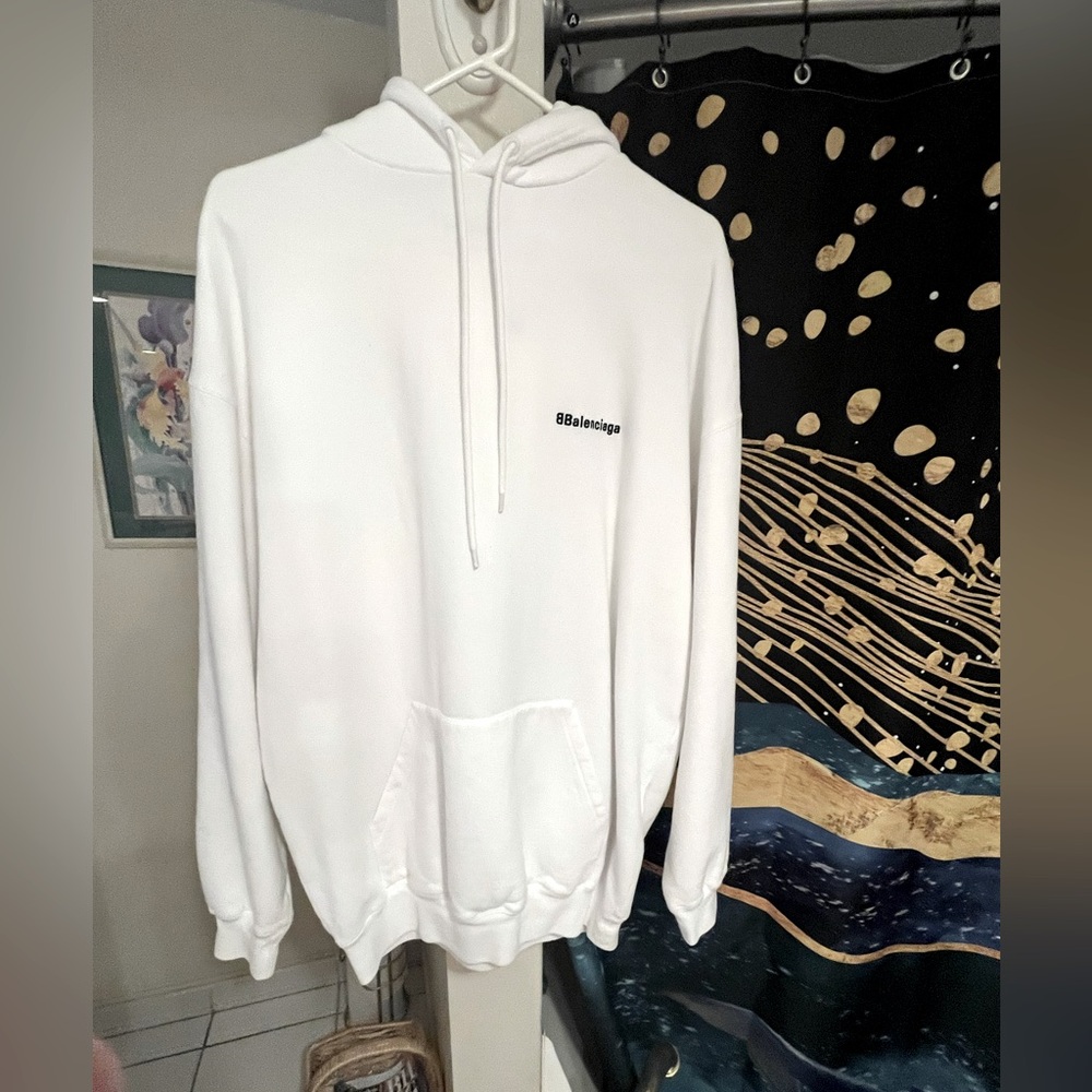 Balenciaga white sweat jacket brand new with tags arms are 22 inches length 29